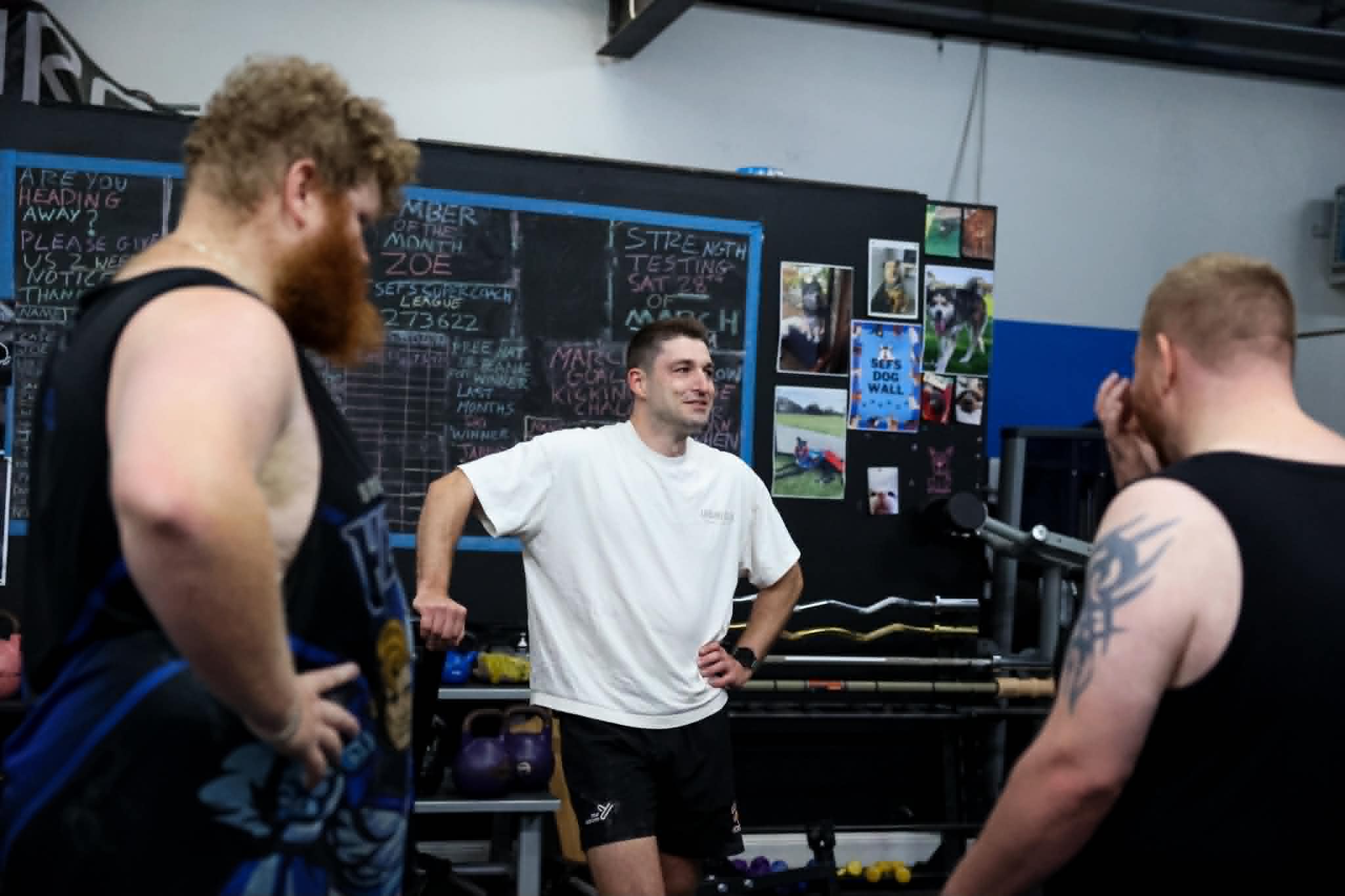 Dads chatting and connecting between sets